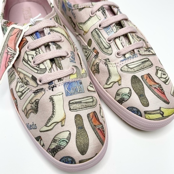 NEW Keds X CJW Collab Lilac Shoe Print Champion Sneakers US 7 - Picture 5 of 8